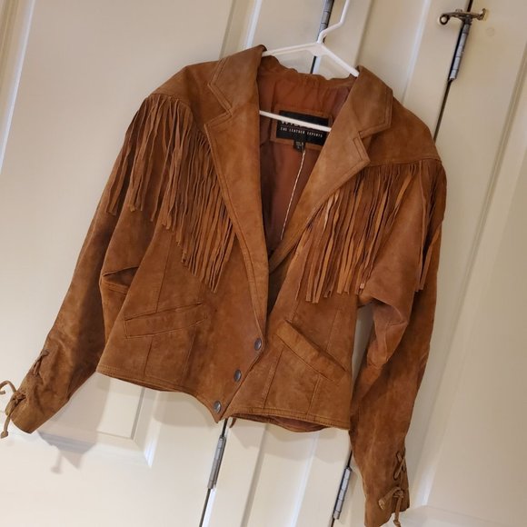 Wilsons Leather Jackets & Blazers - Wilsons Leather Chestnut Fringe Jacket L. Western meets Hippy look.